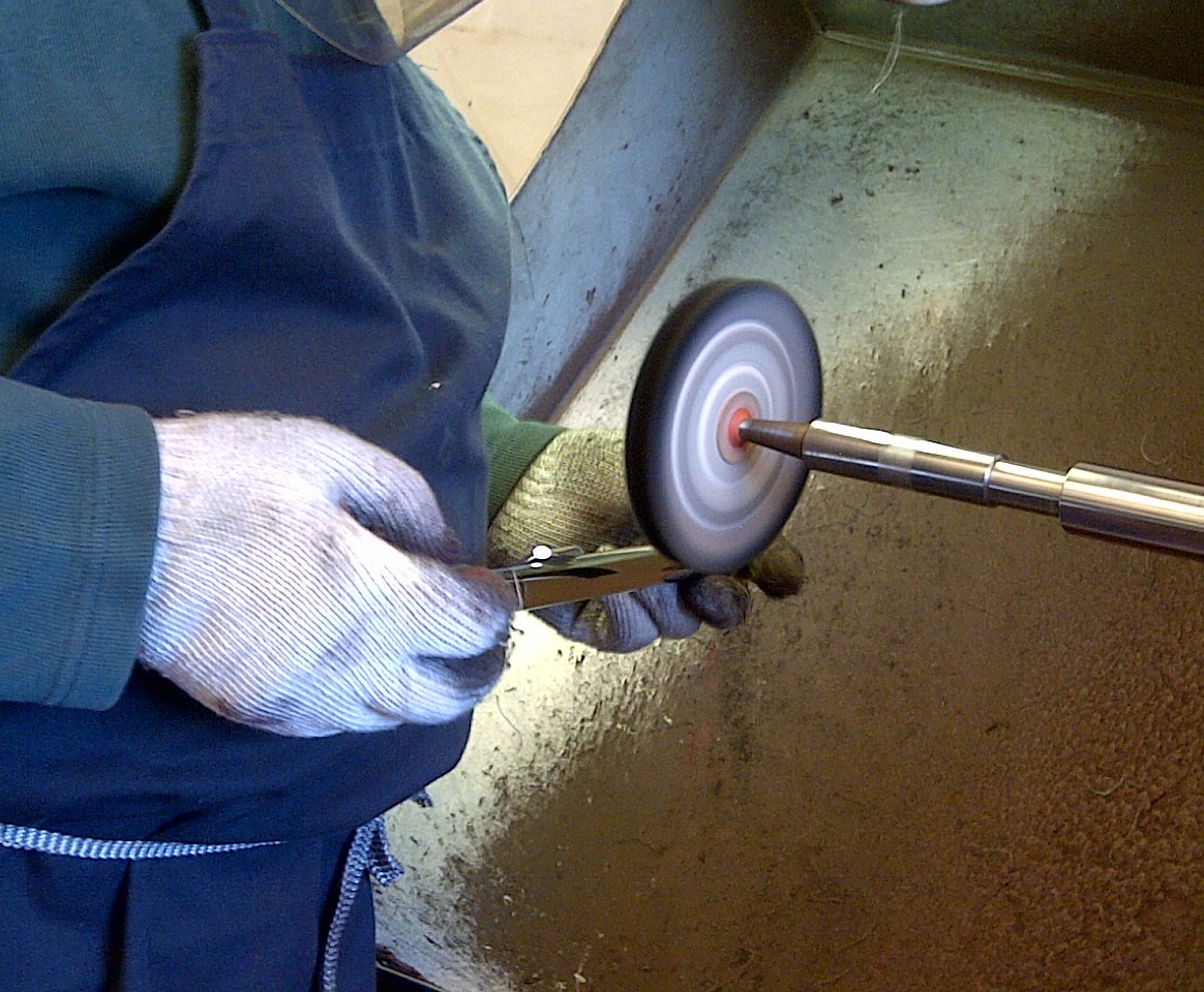 Flute Builder Polishing to a Perfect Shine