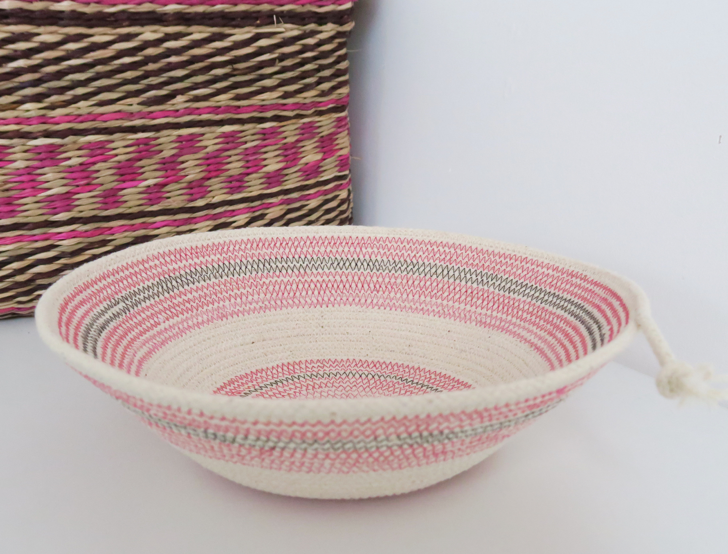 Colorful rope bowl