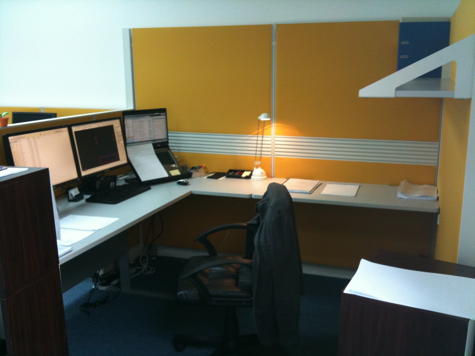 My Home Office Desk My Office Desk Configuration With Partition Panels