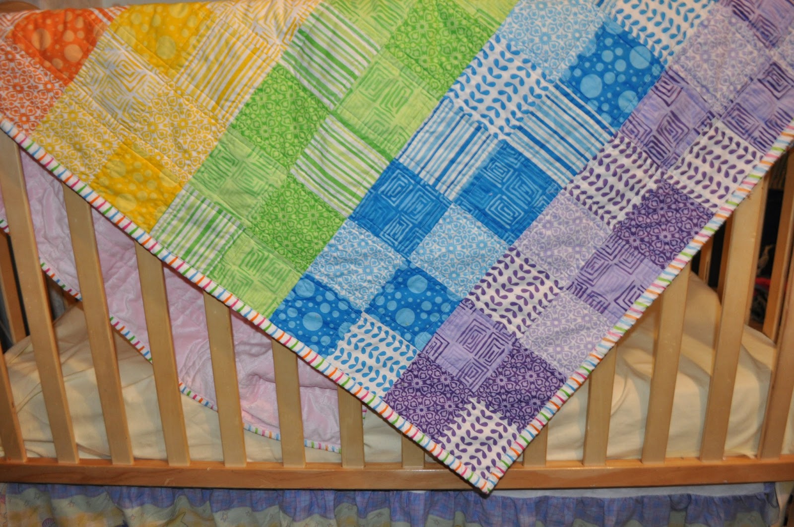 Richard and Tanya Quilts Rainbow Quilt