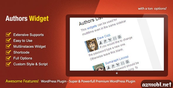 Authors Widget – WordPress Premium Plugin