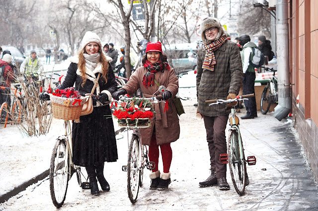 первый зимний велопарад в москве