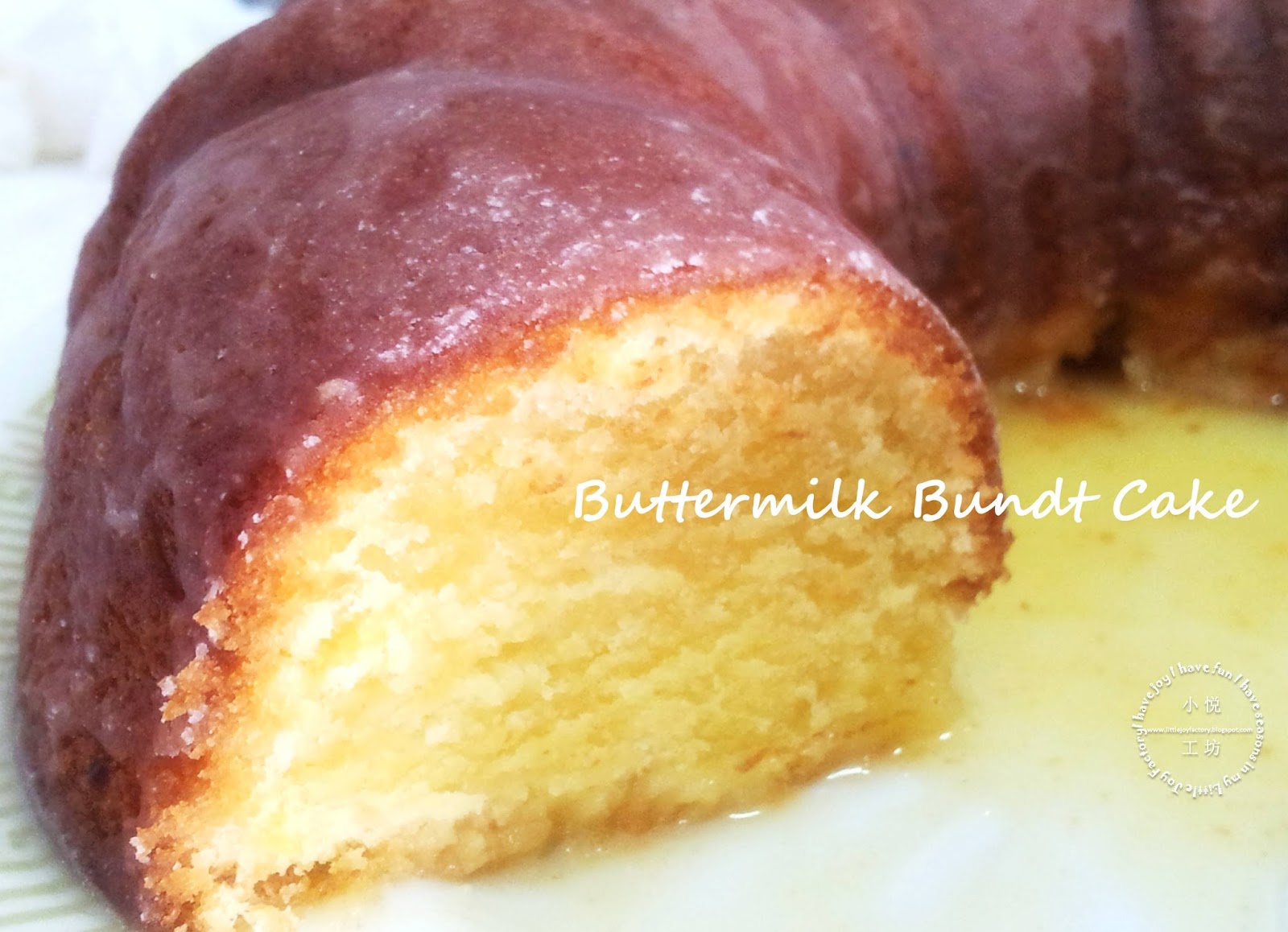 Little Joy Factory Lemon Buttermilk Bundt Cake 浪漫的香橙酪乳Bundt 蛋糕