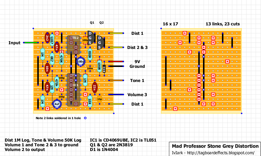 Guitar FX Layouts: Mad Professor Stone Grey Distortion