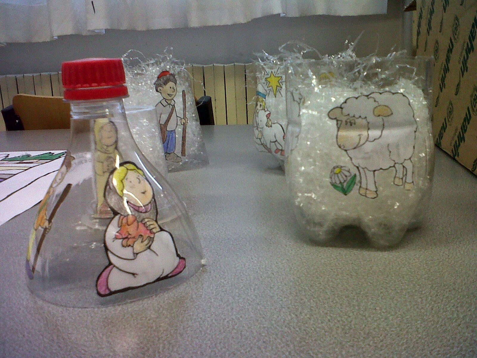 Presepe In Bottiglia Di Plastica Il blog di Maty: Presepe 2014 - un presepe a costo zero!!!