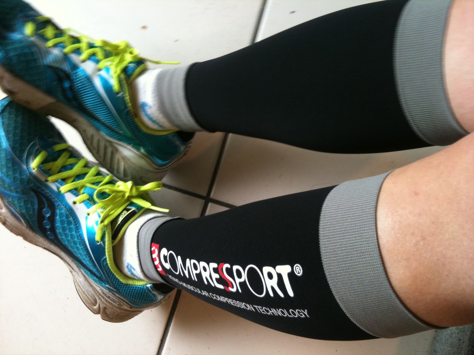 Her Worldly Pleasures Running with Compressport Calf Sleeves
