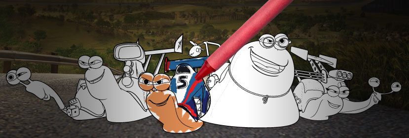 Desenhos do Turbo para Colorir e Imprimir - Filme Turbo