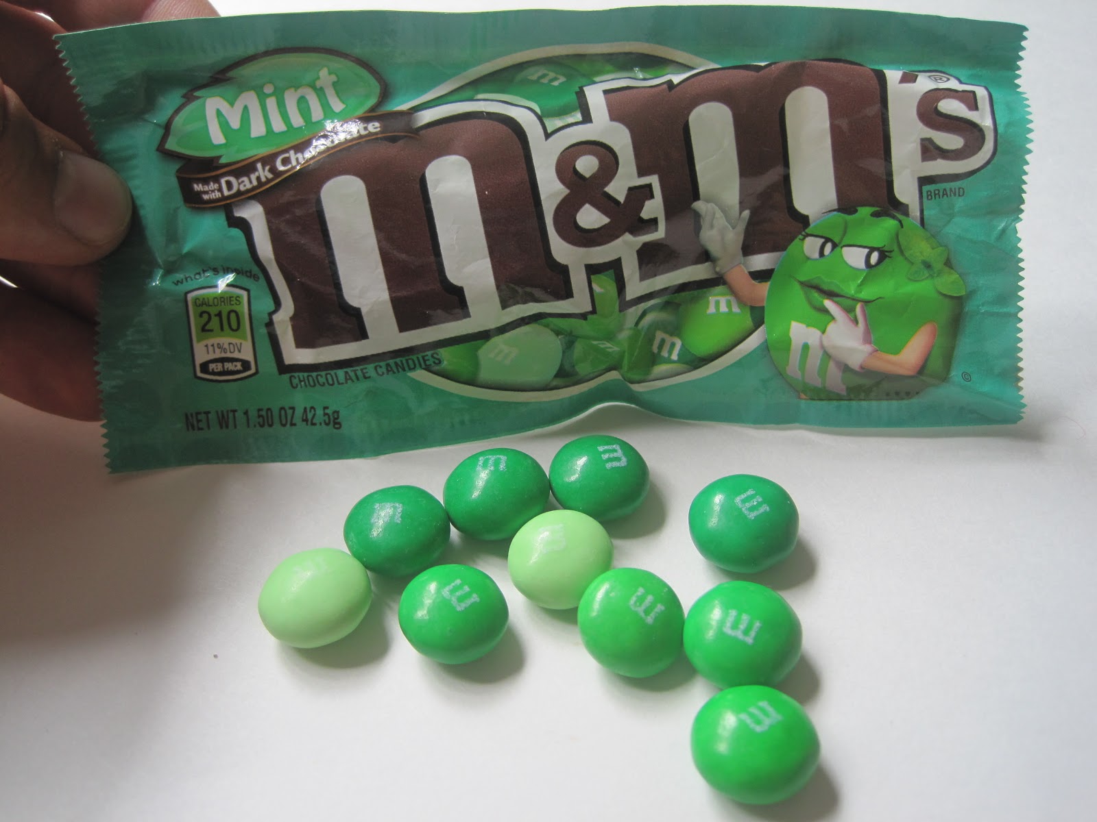single green m&m candy