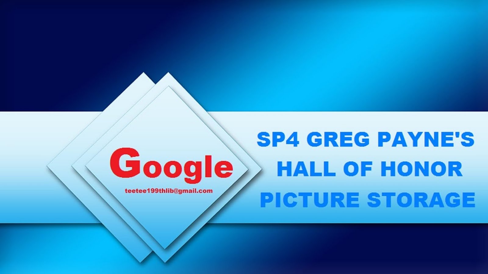 SP4 GREG PAYNE'S HALL OF HONOR PICTURE STORAGE