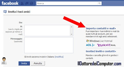 evitare spam facebook