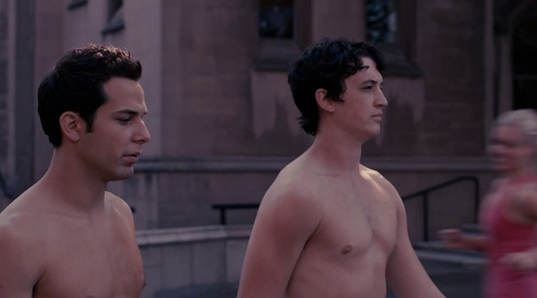 Miles Teller - Shirtless & Naked in "21 & Over" .