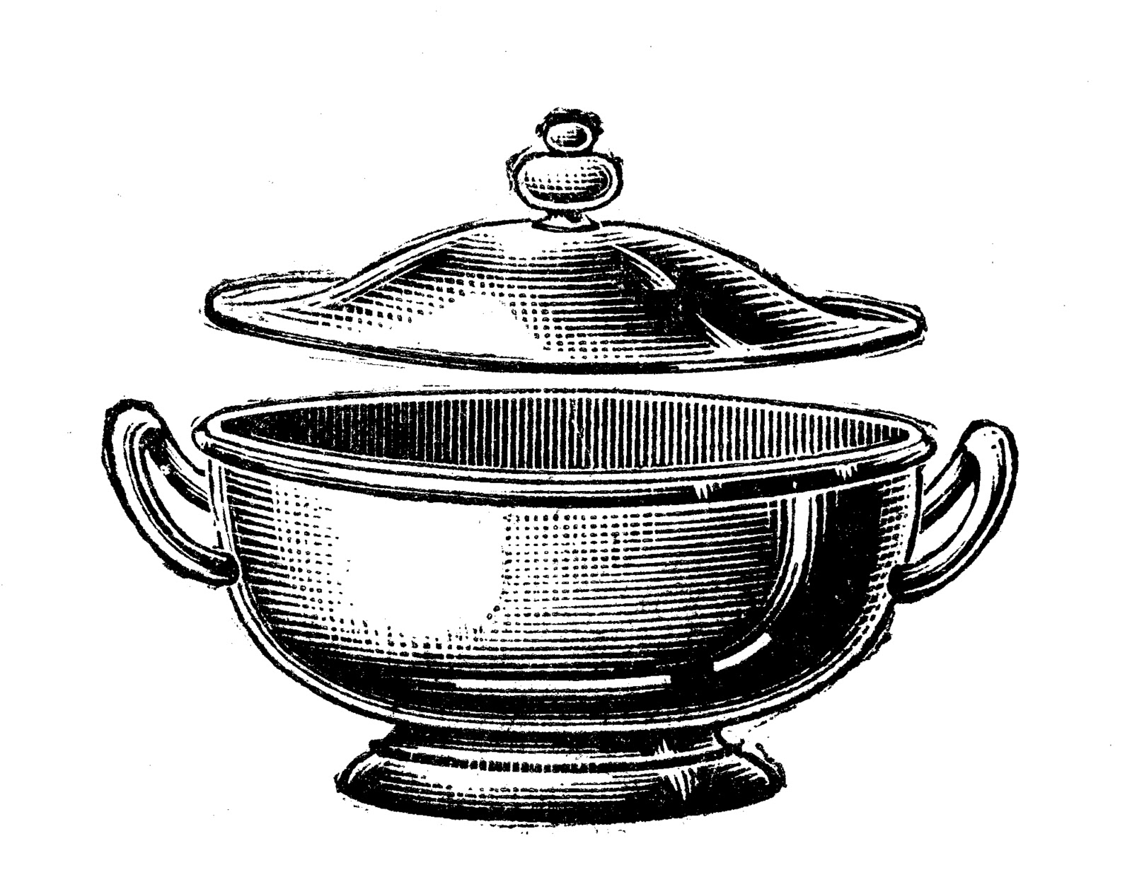 Free vintage clip art images Vintage soup pots