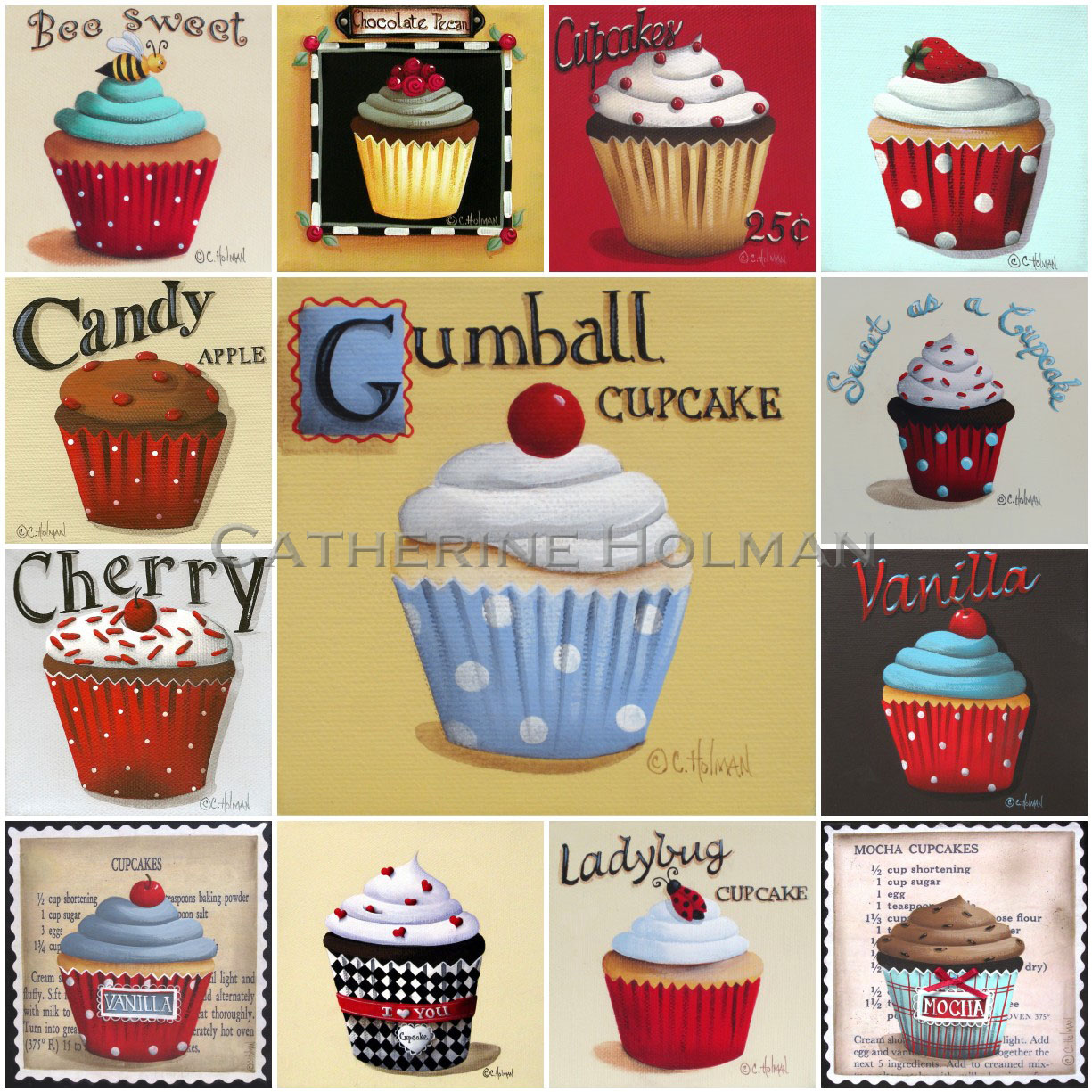 cupcake collage