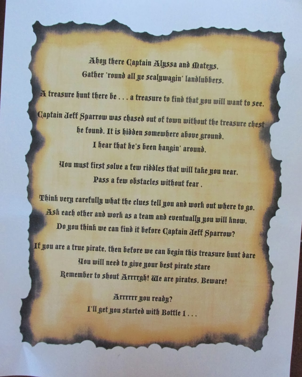 A Learning Journey Treasure Hunt Pirate Birthday PARRRty!