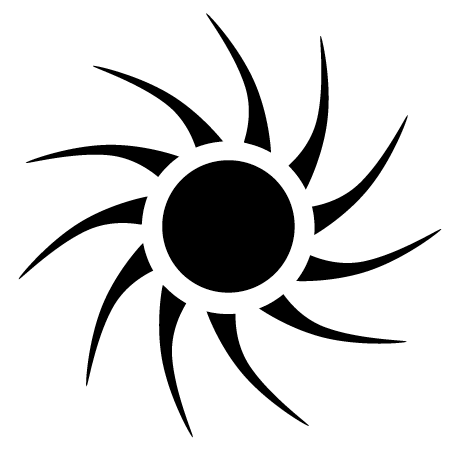 Sketch of Sun Tattoos Designs Picture