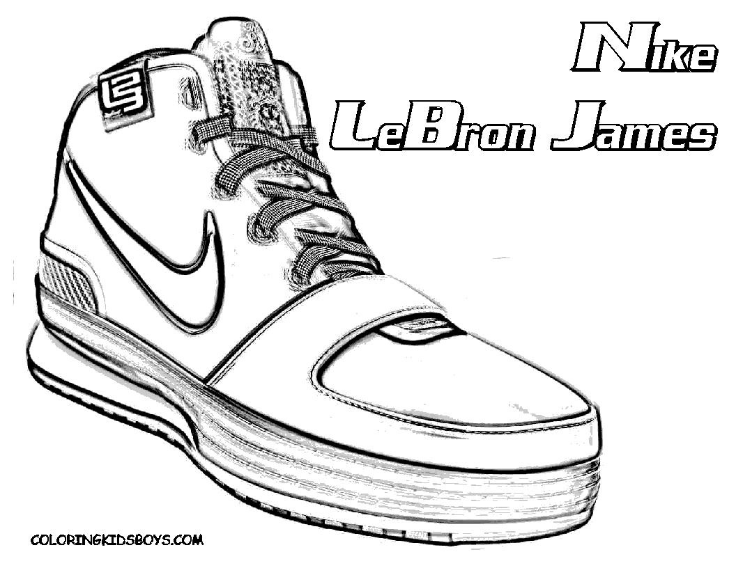 Nike Shoes Coloring Page Kids Coloring Page Fashion's Feel Tips and