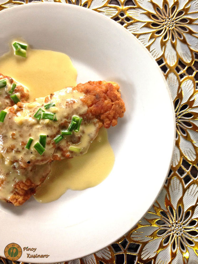 Breaded Fish Fillet with Creamy Mango Sauce Pinoy Kusinero