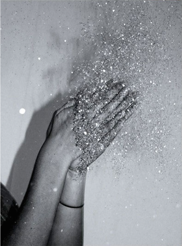 even in black and white, glitter rocks!