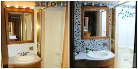 Before and After of RV motorhome bathroom transformation :: OrganizingMadeFun.com