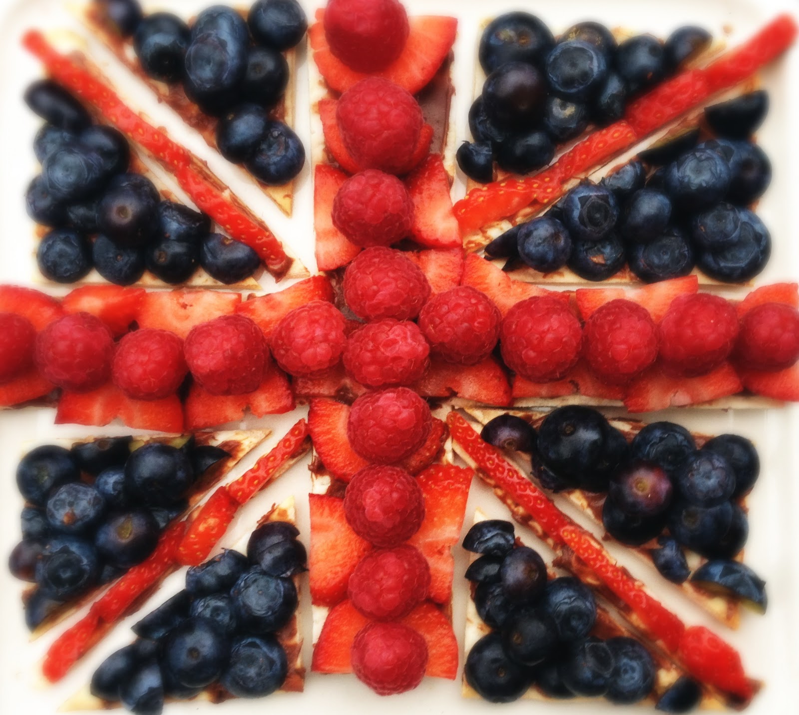 Slice Of Slim JUBILEE CELEBRATIONS!Idea no.2 Chocolate & Fruit Union Jack Pizza