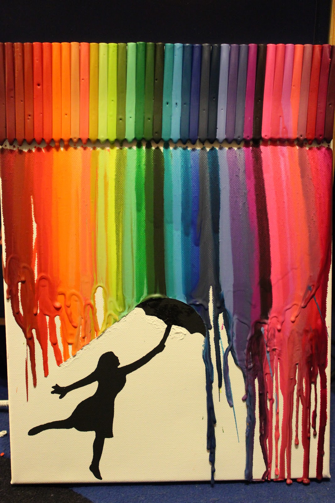 Geschichten Bilder Erfahrungen Crayons Art Woman In The Rain