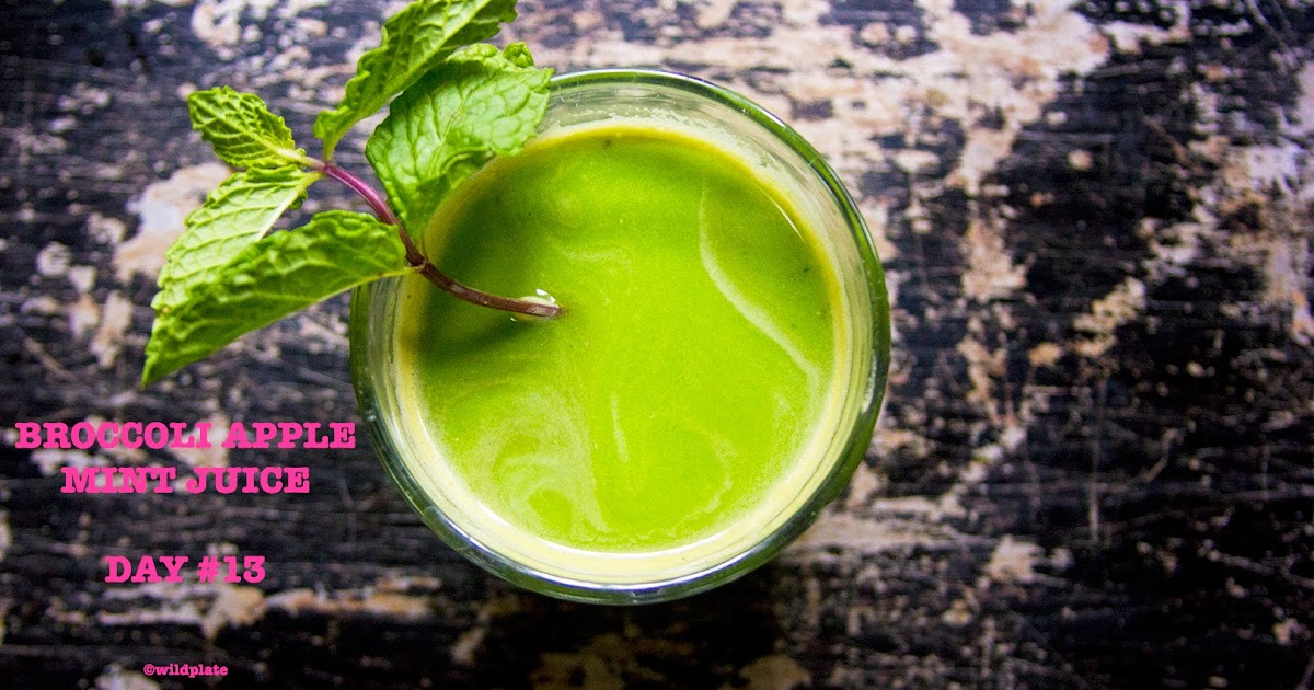 Wild + Free Broccoli apple mint juice