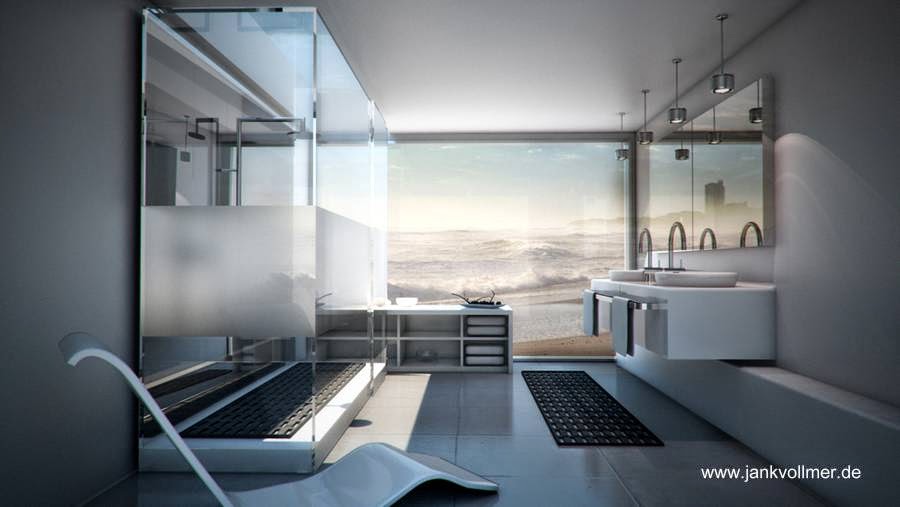 Arquitectura de Casas: Diseños de baños de casas residenciales y