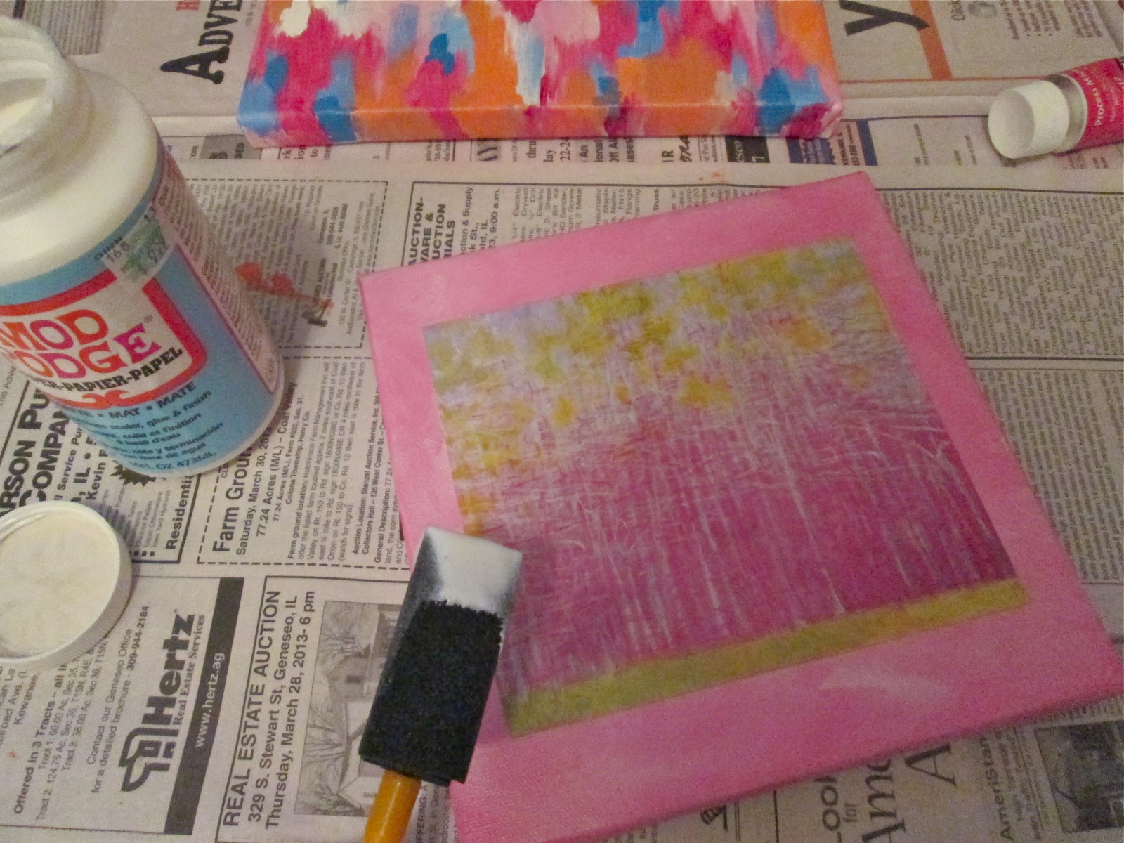 This Little House of Mine Mod Podge Canvas Art