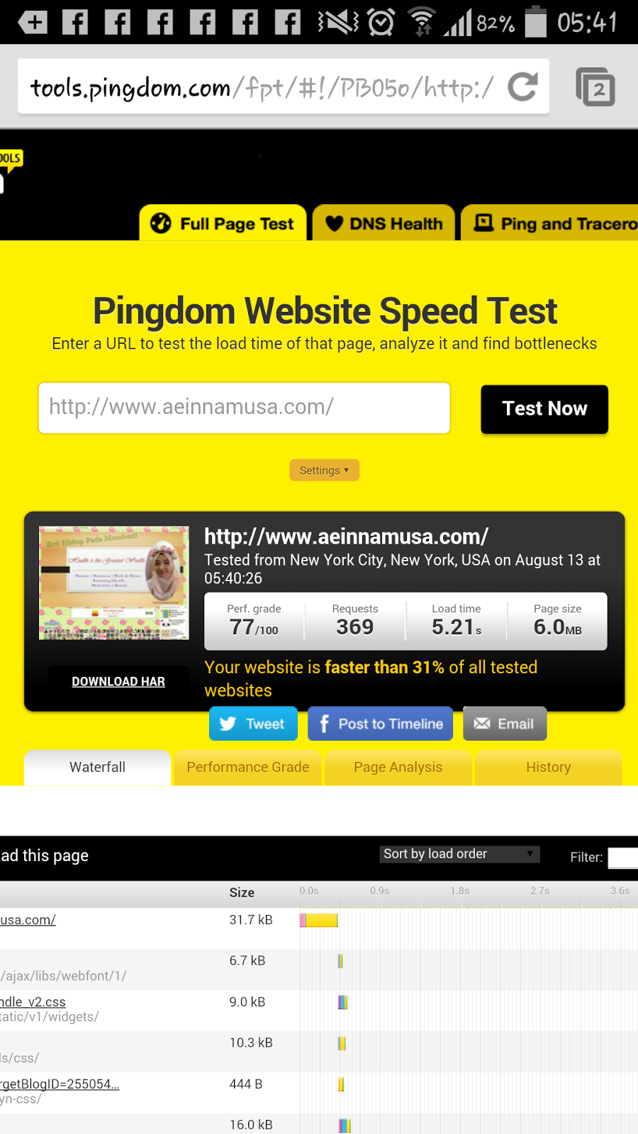 Tutorial Cara Test Speed site