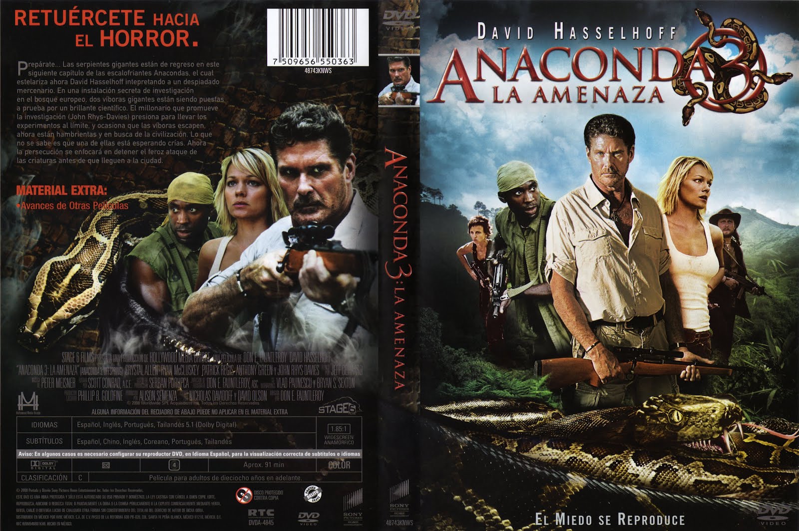 Peliculas en dvd Anacondas 3