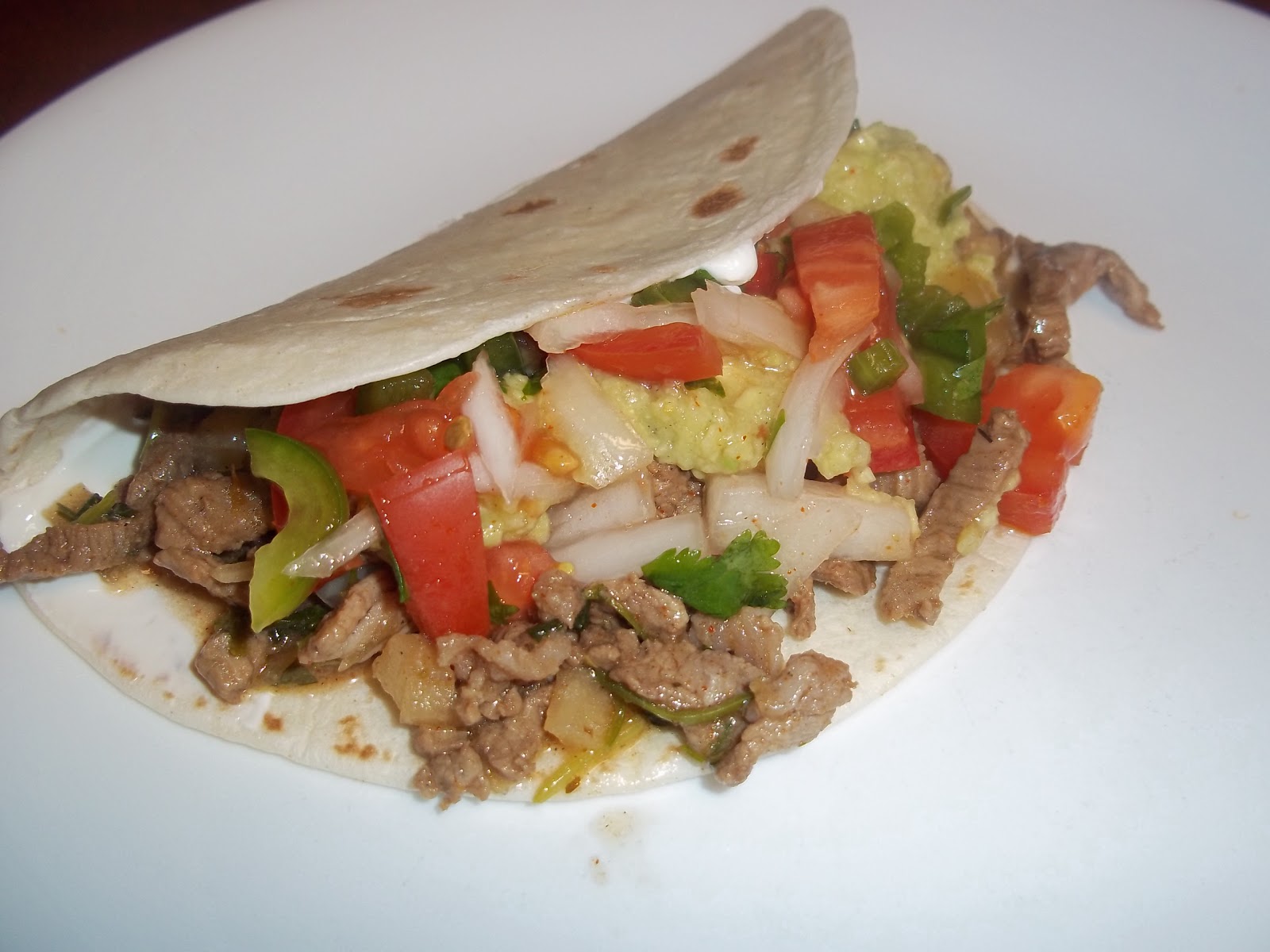 The Daily Smash Carne Asada Tacos, Guacamole and Pico de Gallo