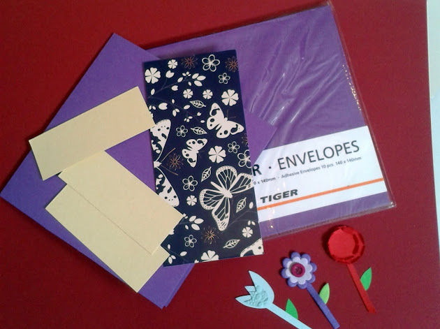 Handmade Purple Flower Card DIY