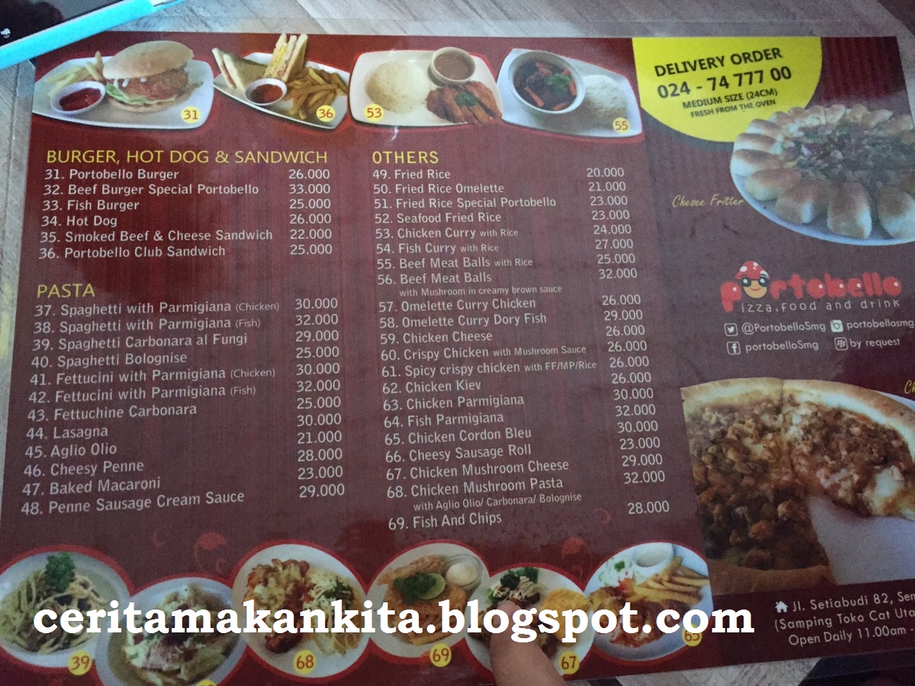 wisata kuliner ala kita PORTOBELLO; Pizza, Food, and Drink