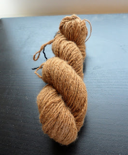 Vicuna vicugna handspun lace yarn on drop spindle