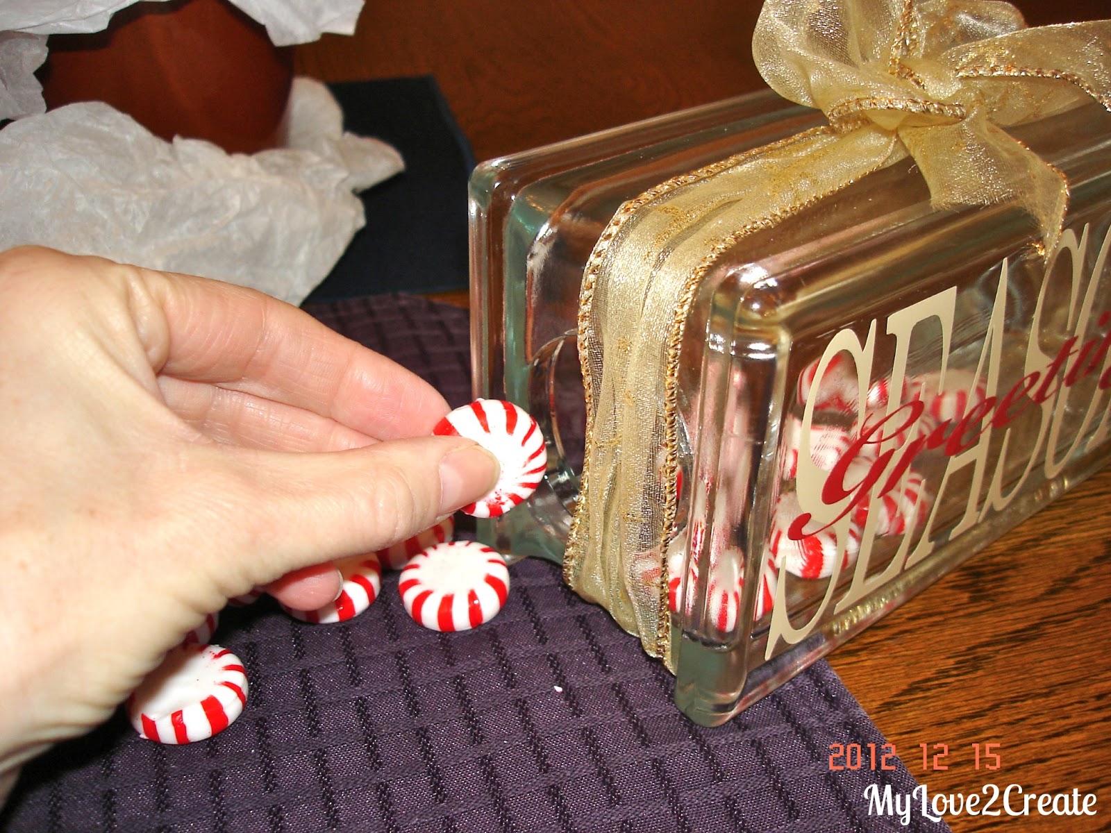 Christmas Glass Block My Love 2 Create