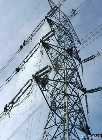 花蓮和平電廠電塔因上次尼莎颱風倒塌,引發了近兩周的限電危機。 花蓮和平電廠電塔因上次尼莎颱風倒塌,引發了近兩周的限電危機。