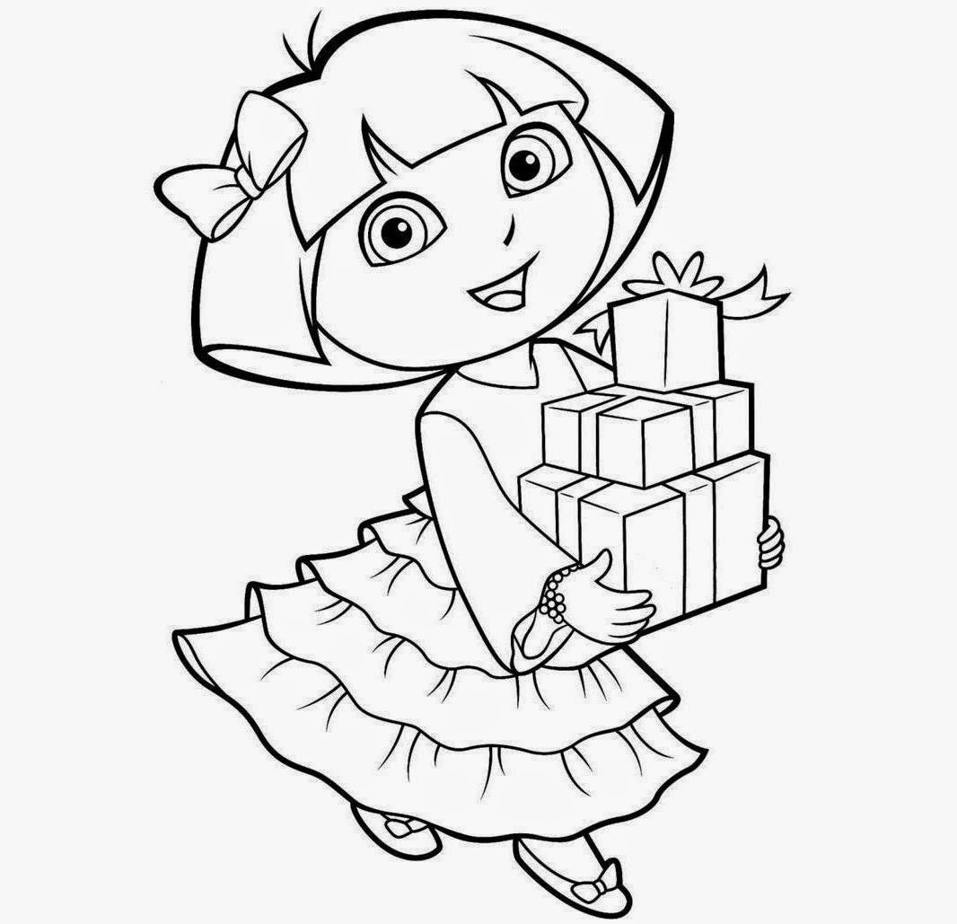 Princess Dora Coloring Drawing Free wallpaper