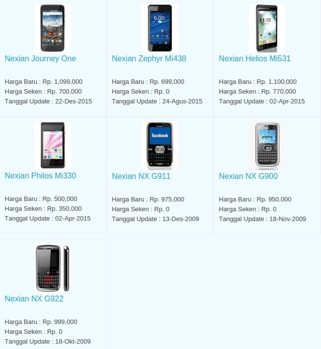 Daftar Harga Hp Nexian Februari 2016 Daftar Harga Hp Nexian Februari 2016