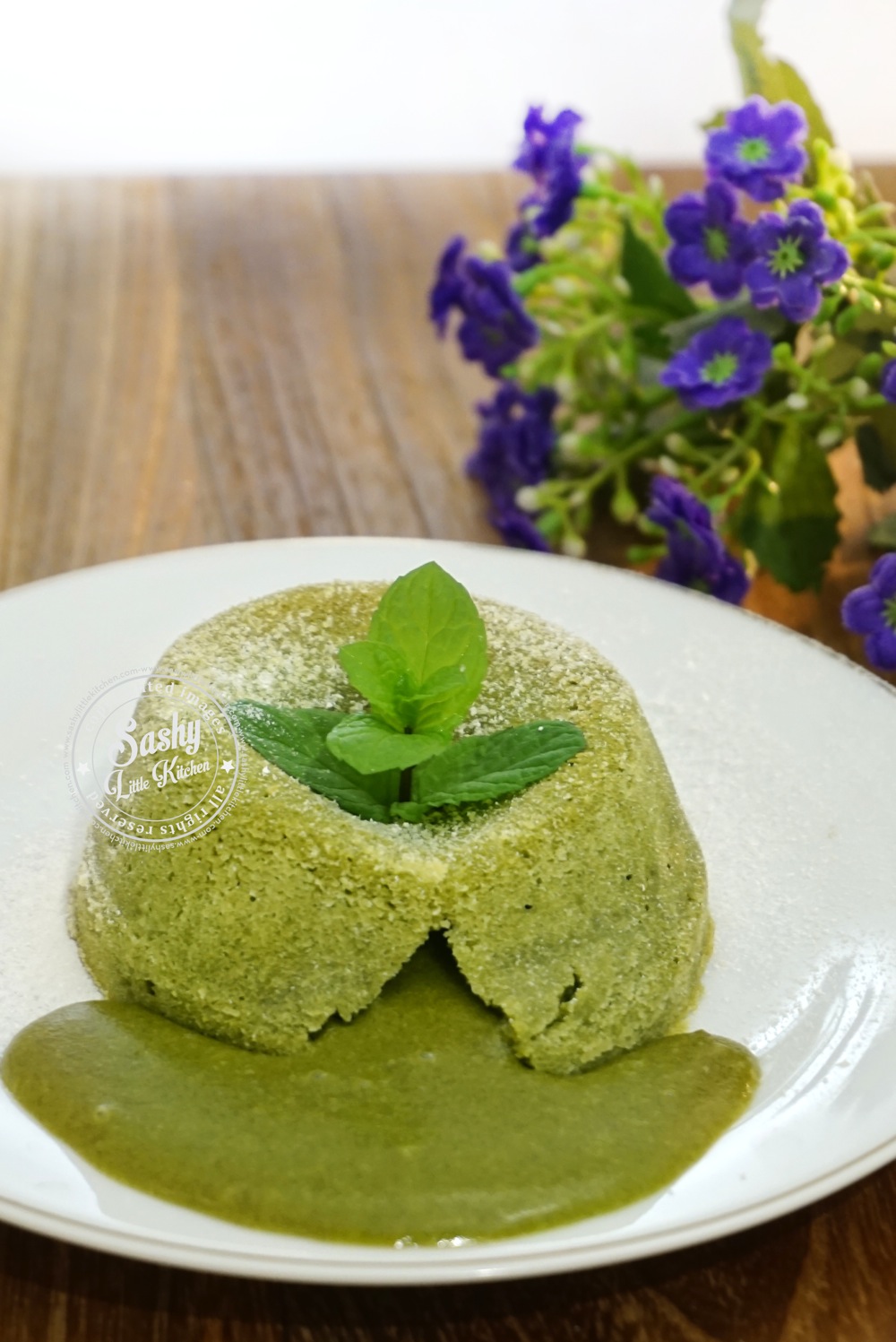 Green Tea (Matcha) Molten Lava Cake Sashy Little Kitchen Food and