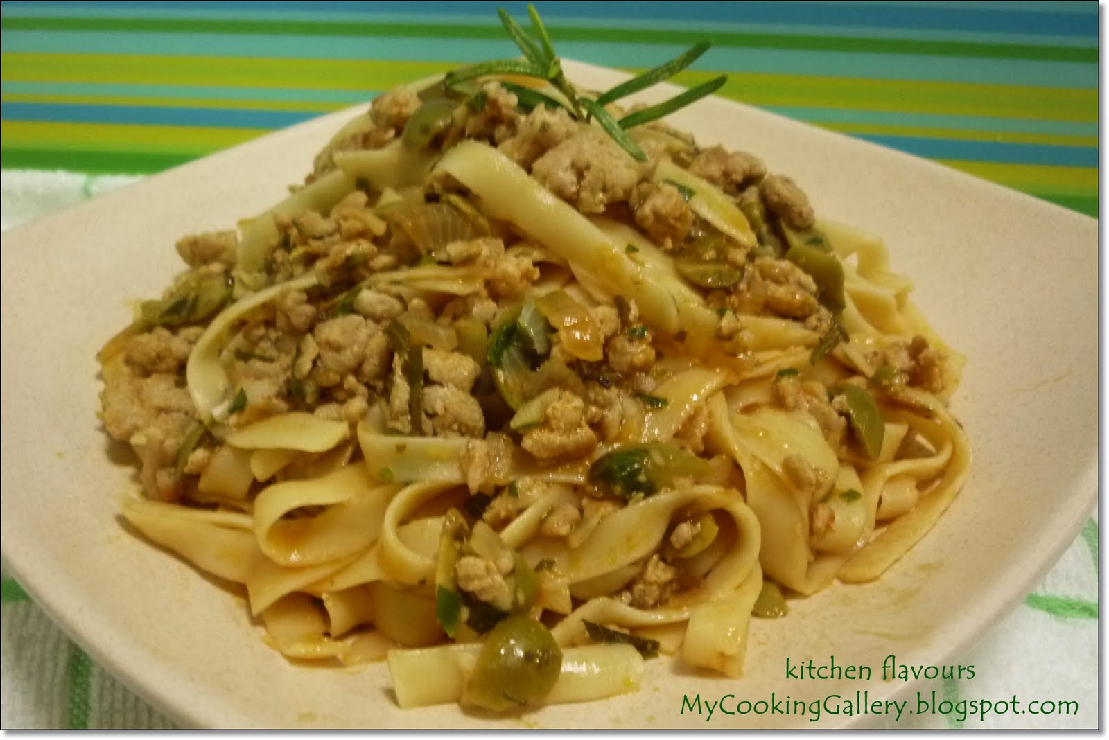 kitchen flavours Veal & Olive Ragu with Pappardelle