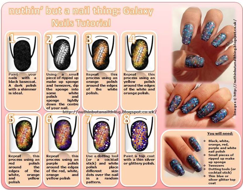 Galaxy Nail Tutorial  See more pictures here