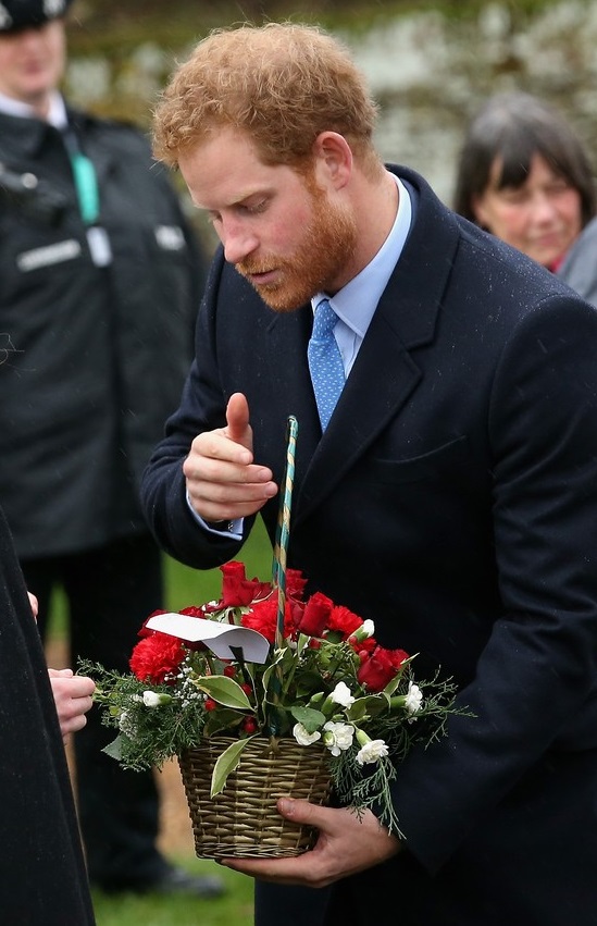 Prince Harry at Christmas Day Church Service in King’s