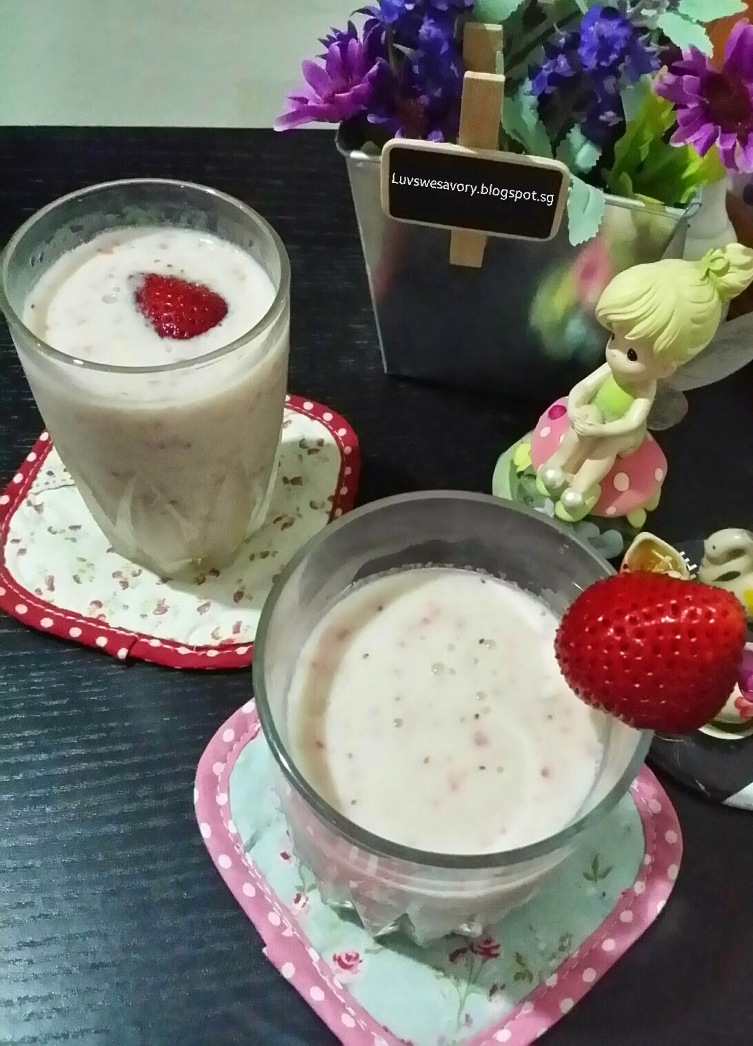 Luvswesavory Banana Strawberry Yogurt Milkshake