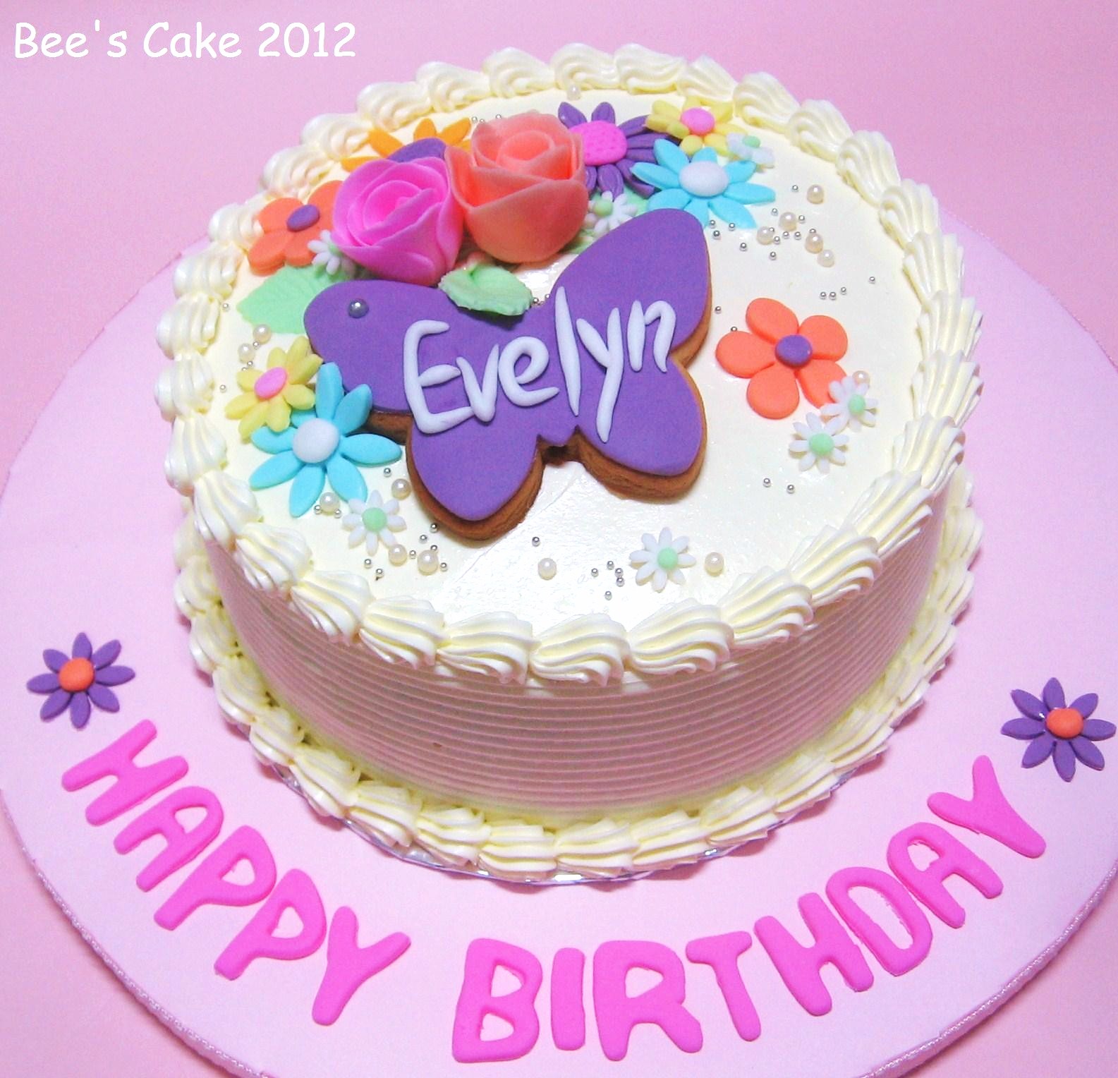 Bee's Cake Flowers Cake For Evelyn