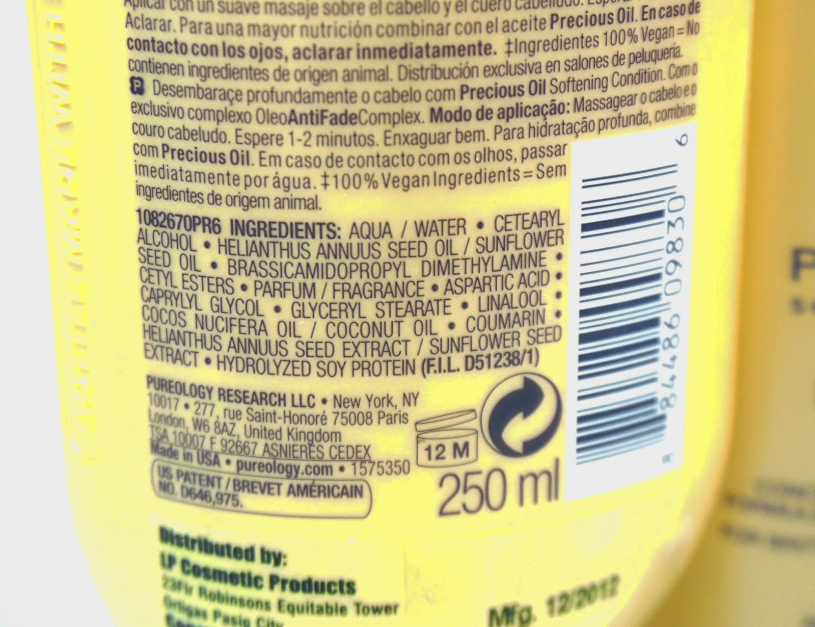 Pureology Precious Oil Shampoo and Conditioner Review The Beauty Junkee