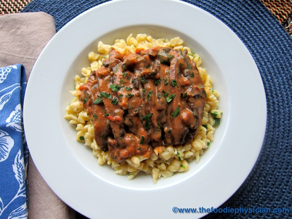 Vegetarian Mushroom Paprikash with Spaetzle The Foodie Physician