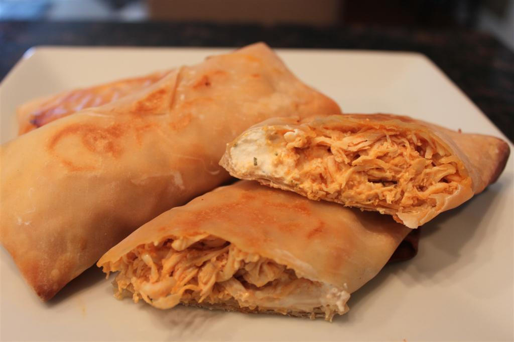 Kelly's Healthified Kitchen Buffalo Chicken Egg Rolls