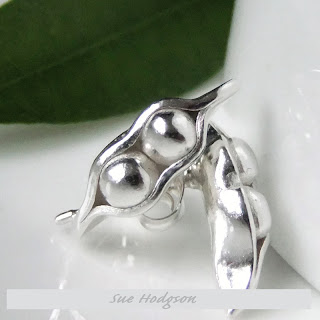 silver pea pod earrings by sue hodgson