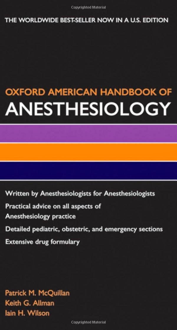 AnaesthesiaDatabase Oxford American Handbook of Anesthesiology