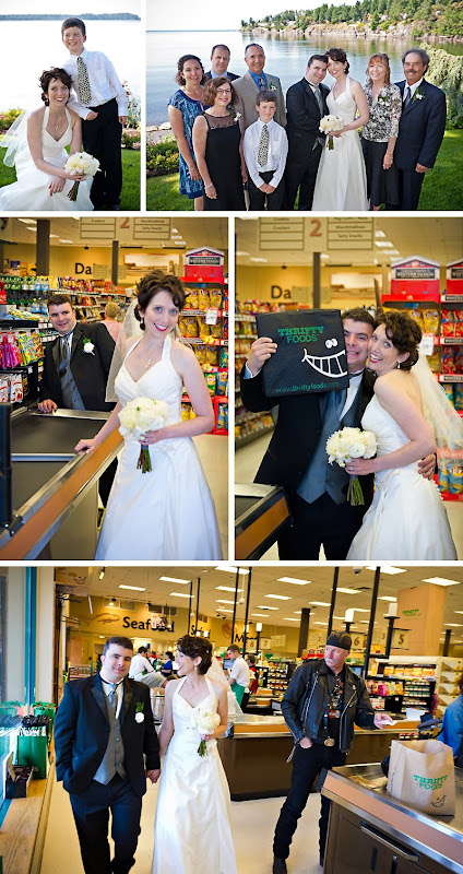 wedding photos at Thrifty Foods